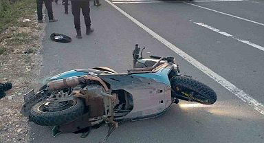 Keşan'da tır ile çarpışan motosikletin sürücüsü yaralandı
