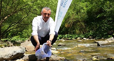 Kirazdere'ye 8 bin alabalık bırakıldı