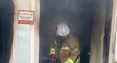 Kırıkhan'da konteyner yangını