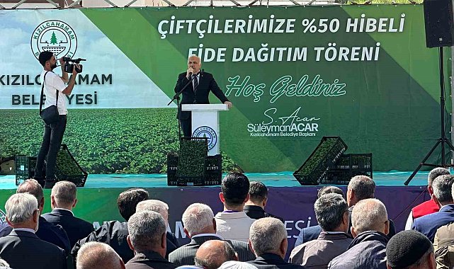 Kızılcahamam Belediyesi'nden üreticilere fide desteği