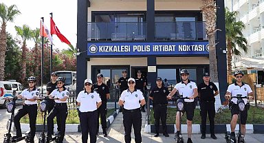 Kızkalesi sezona hazır:Scooterlu plaj polisleri de göreve başladı