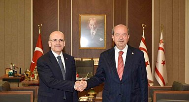 KKTC Cumhurbaşkanı Tatar, Bakan Şimşek'i kabul etti