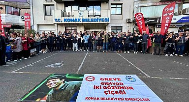 Konak Belediyesinde anlaşma sağlanamadı, işçiler tam gün iş bıraktı