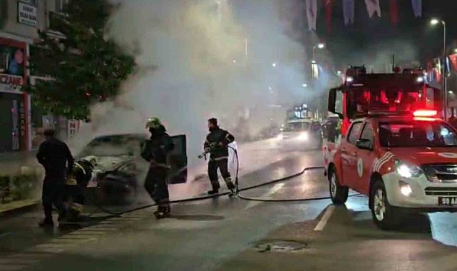 Kontağı çevirir çevirmez otomobil yanmaya başladı