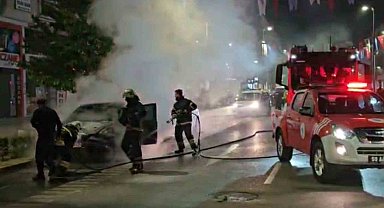 Kontağı çevirir çevirmez otomobil yanmaya başladı