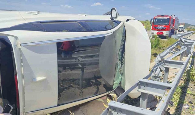 Kontrolden çıkan cip takla attı: 2 yaralı