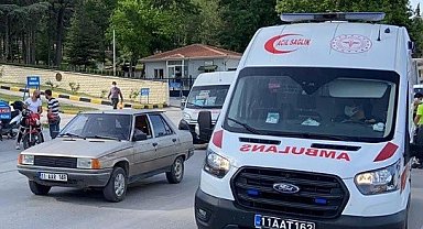 Kontrolden çıkan motosiklet devrildi, sürücüsü yaralandı