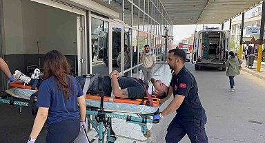 Kontrolden çıkan motosiklet kaza yaptı, sürücü yaralandı
