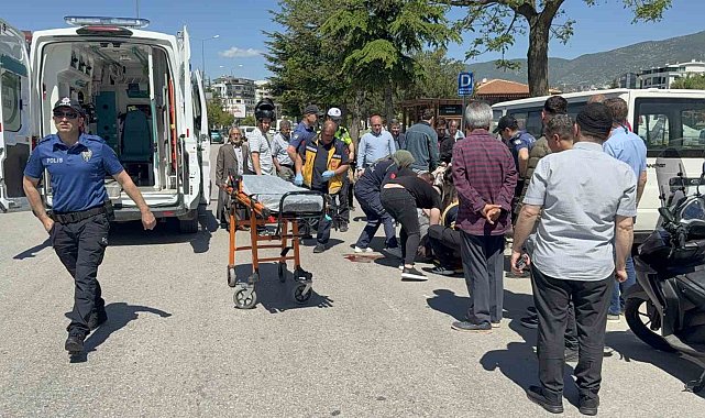Kontrolsüzce yola çıkan vatandaşa motosiklet çarptı