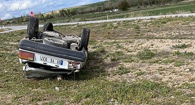 Konya'da otomobil devrildi: 3 yaralı