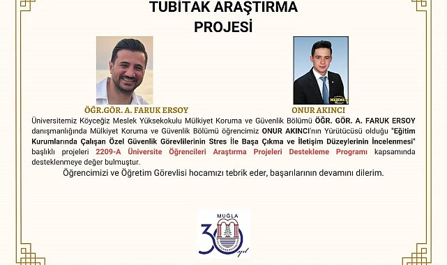 Köyceğiz Meslek Yüksek Okulu öğrencisinin projesi desteklenmeye değer bulundu