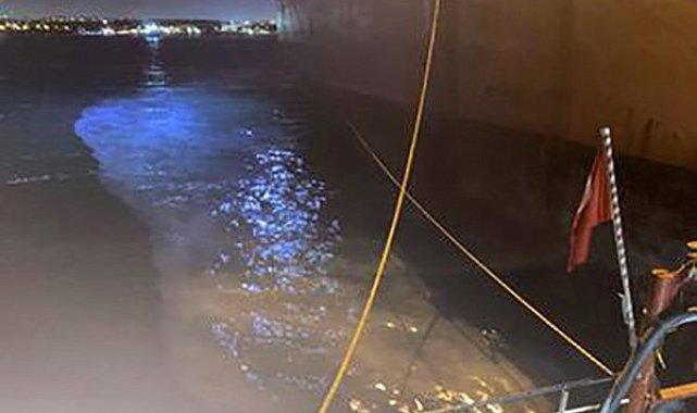 Küçükçekmece'de gemiden sızan madde endişeye neden oldu