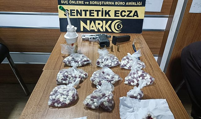 Kula'da 479 sentetik hap ele geçirildi