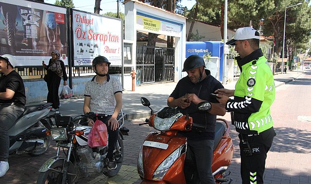Kula'da dron destekli trafik denetimi