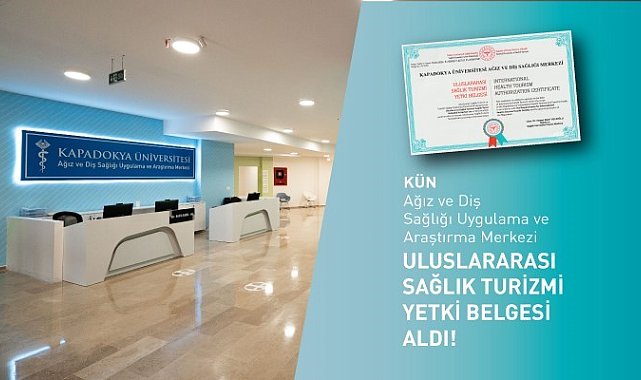 KÜN Uluslararası Sağlık Turizmi Yetki Belgesi aldı