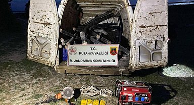 Kütahya'da 4 kablo hırsızı suçüstü yakalandı