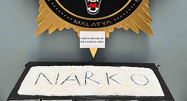 Malatya'da 4 kilo 200 gram metamfetamin ele geçirildi