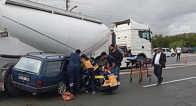 Malatya'da silobas ile otomobil çarpıştı: 1 yaralı