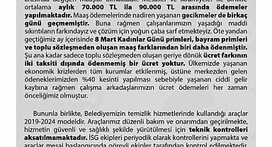 Maltepe Belediyesi: "Ekonomik krizden işçilerimizin en az etkilenmesi için çabalıyoruz"