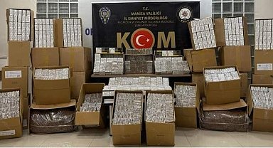 Manisa'da 292 bin adet makaron ele geçirildi