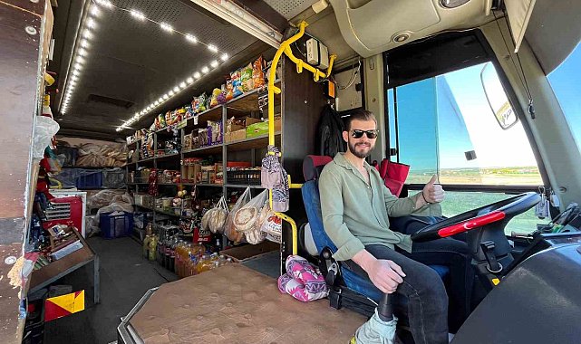 Marketini 'sırtına' sarıp köyleri gezmeye başladı; "O olmasa aç kalırız"