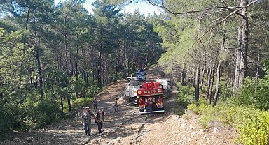 Marmaris yangınına 13 helikopter, 2 uçak, 20 arazözle müdahale sürüyor