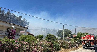 Marmaris'teki orman yangınını söndürme çalışmaları sürüyor