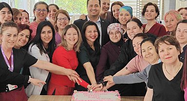 Menteşe Devlet Hastanesinde sağlık sektörünün meleklerine pastalı kutlama