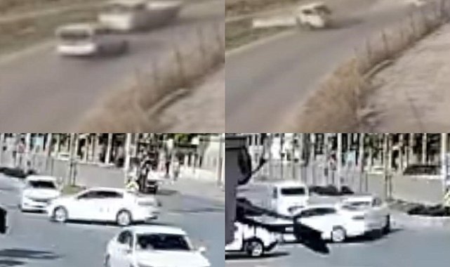 Mersin'de kaza anları kamerada: 1 ölü, 6 yaralı