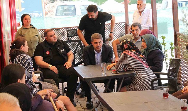 Milletvekili Şan, konteyner kentte vatandaşları dinledi