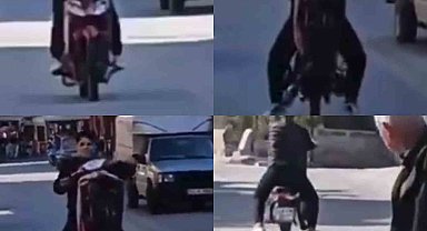 Motosikletin önünü kaldırdı, 41 bin TL ceza yedi