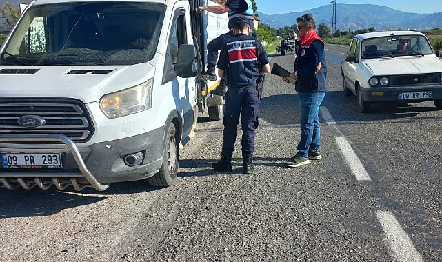 Nazilli'de rutin yol kontrolleri devam ediyor