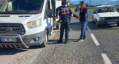 Nazilli'de rutin yol kontrolleri devam ediyor