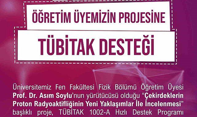NÖHÜ öğretim üyesinin projesine TÜBİTAK desteği