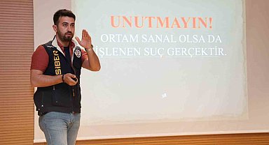 Öğrencilere siber suçlar anlatıldı