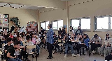 Okudukları kitabın yazarıyla buluştular