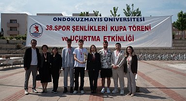 OMÜ'de '38. Üniversite İçi Spor Müsabakaları Kupa Töreni'