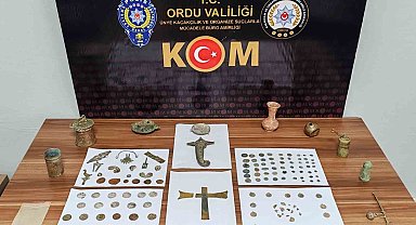 Ordu'da 133 adet tarihi obje ele geçirildi