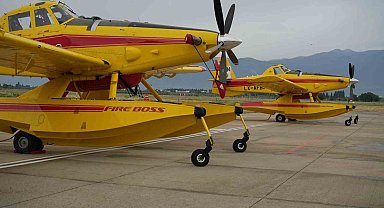 Orman yangınlarıyla mücadelede amfibik uçaklar göreve başladı