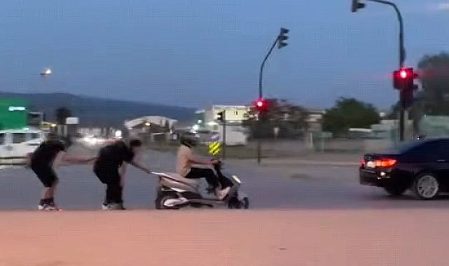 Patenli gençlerin tehlikeli yolculuğu kamerada
