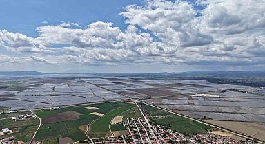 Pirinç ekilen alanlar havadan böyle görüntülendi: Venedik değil İpsala Ovası