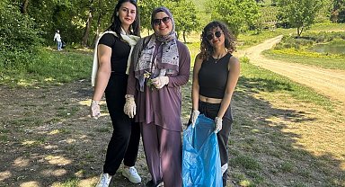 Reisler Göleti çevresindeki çöpleri topladılar