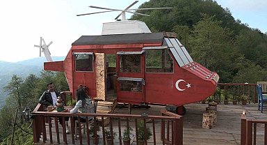 Rizeli'nin dağ başına yaptığı 'Lazkopter' ilgi odağı oldu