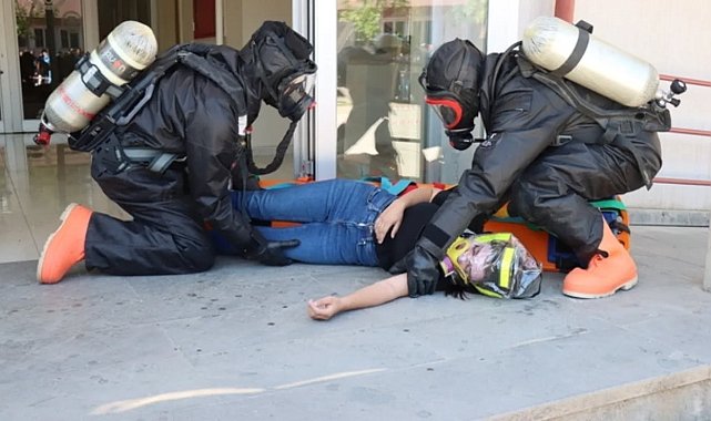 Sağlık Hizmetleri MYO'da KBRN ve yangın tatbikatı gerçekleştirildi