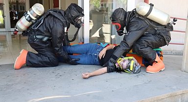 Sağlık Hizmetleri MYO'da KBRN ve yangın tatbikatı gerçekleştirildi