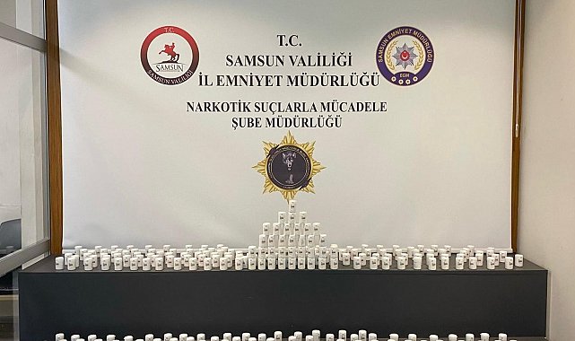Samsun'da 14 bin 408 adet uyuşturucu hap ele geçirildi
