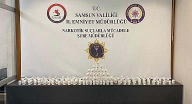 Samsun'da 14 bin 408 adet uyuşturucu hap ele geçirildi