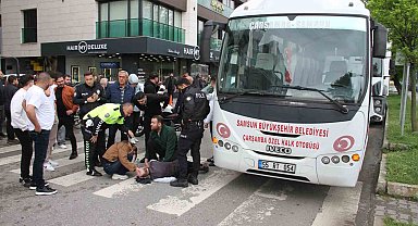 Samsun'da halk otobüsünün çarptığı yaya yaralandı