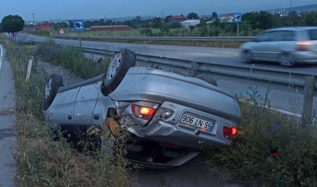 Samsun'da otomobil takla attı: 1 yaralı