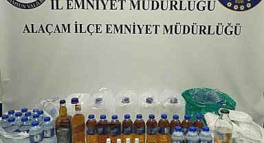 Samsun'da sahte içki operasyonu